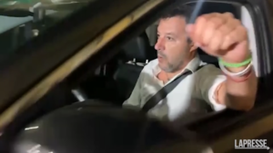 Elezioni, Matteo Salvini arriva in via Bellerio