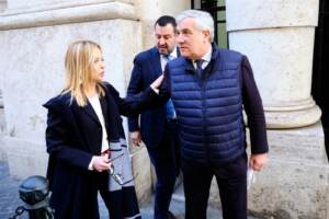 Roma, Meloni e il ministro Tajani che ha commentato la reazione francese sul tema migranti