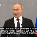 Ucraina, Putin: “Negoziati con Biden? Non vedo ncessità”
