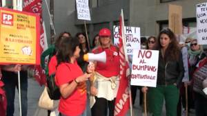 Naples, rehabilitation workers protest: ‘No to contract dumping on workers’ skin’