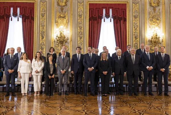 Cerimonia di giuramento del governo Meloni al Quirinale