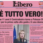 Governo, ‘Libero’ in rosa per Meloni