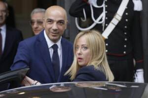 Giorgia Meloni al Senato per la consegna delle dichiarazioni programmatiche alla Camera