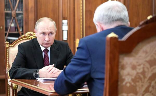 Russian President Putin meets with Head of Russian Federal Customs Service Vladimir Bulavin