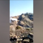 Catania, il momento dello schianto del canadair sull’Etna