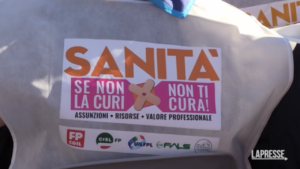 Sanità, a Roma protesta di medici e infermieri