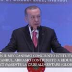 Ucraina, Erdogan: “Continuiamo gli sforzi per il mantenimento dell’accordo sul grano”