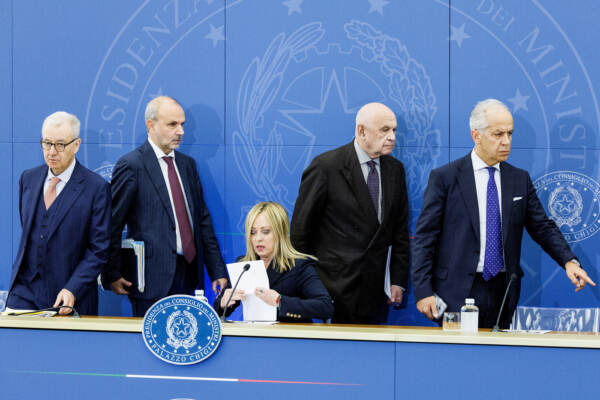 Conferenza stampa di Giiorgia Meloni al termine del Consiglio dei ministri