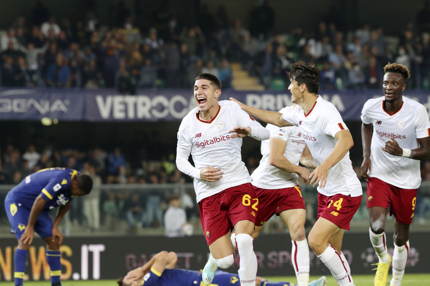 Verona-Roma 1-3, i giallorossi passano al Bentegodi e si prendono il 4° posto