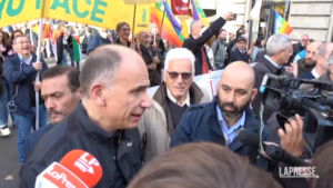Ucraina, Letta in piazza a Roma per la pace: “Stop a invasione russa”