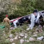 Elicottero precipitato, il sopralluogo dei carabinieri