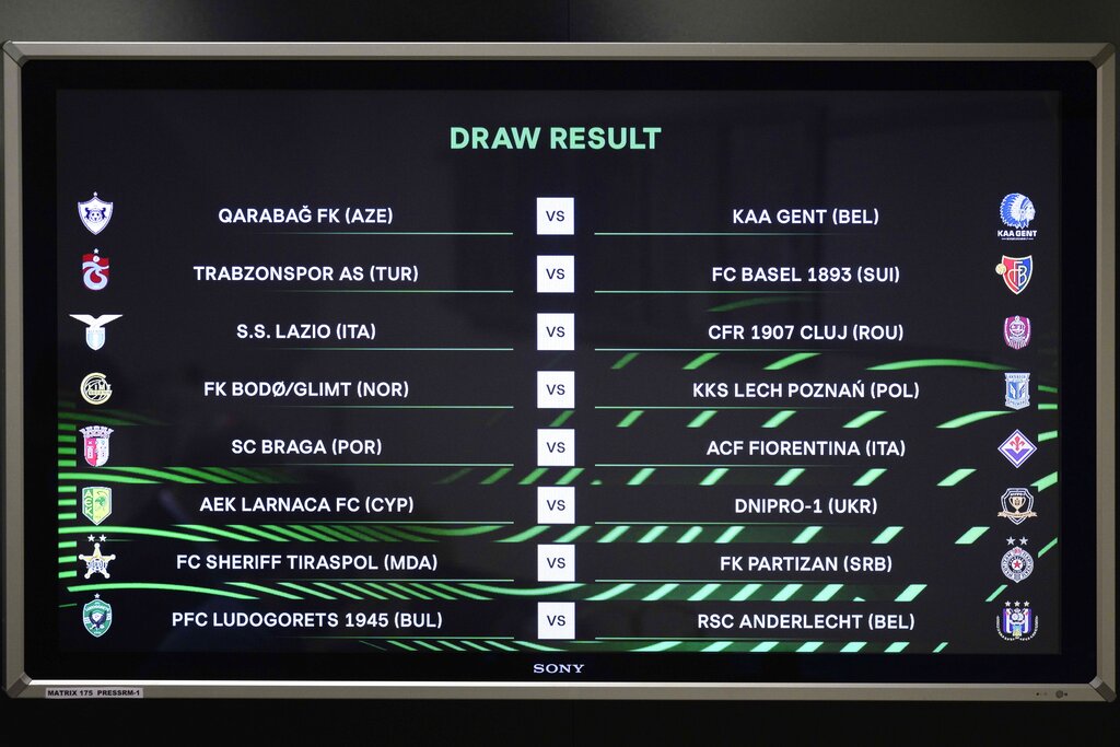 Playoff Conference League, Fiorentina-Braga e Lazio-Cluj
