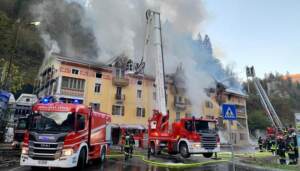 Belluno, a fuoco locanda Ponte Serra a Lamon