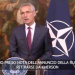 Ucraina, Stoltenberg: “Se Russia lascia Kherson vittoria per Kiev”