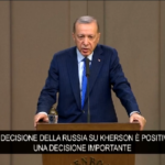 Ucraina, Erdogan: “Positivo ritiro russo da Kherson”