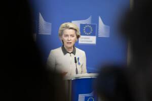 Il premier Mario Draghi incontra la presidente della commissione Ue Ursula Von der Leyen