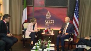 G20, il colloquio tra Meloni e Biden