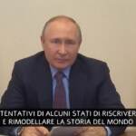 Ucraina, Putin: “Occidente vuole riscrivere la storia”