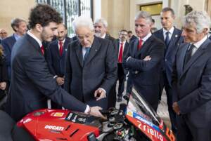 Il Presidente Sergio Mattarella incontra Francesco Bagnaia campione del mondo moto GP
