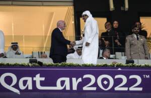 La cerimonia di apertura dei mondiali di calcio Qatar 2022