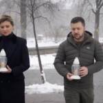 Ucraina, Zelensky e first lady commemorano i “Cento Eroi Celesti”