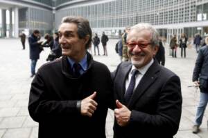 Salvini a palazzo Lombardia incontra Maroni e Fontana