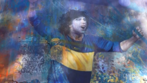 Maradona, la vita del Pibe de Oro in un murales