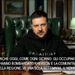 Ucraina, Zelensky: “In una settimana 258 raid russi su Kherson”