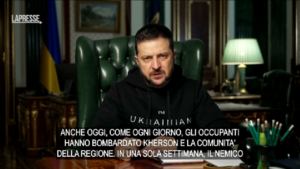 Ucraina, Zelensky: “In una settimana 258 raid russi su Kherson”