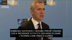 Ucraina, Stoltenberg: “Russia usa inverno come arma di guerra”