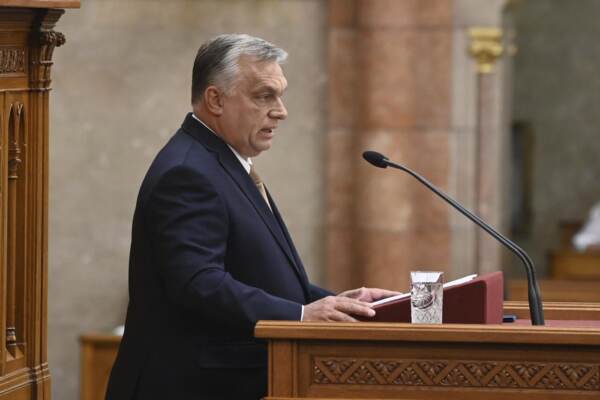 Ungheria, il premier Orban all'apertura della sessione autunnale del parlamento a Budapest