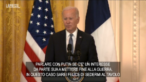 Ucraina, Biden: “Pronto a parlare con Putin”
