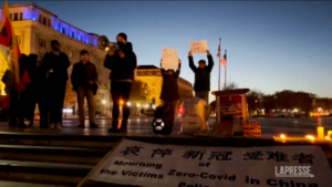 Washington, protesta contro lockdown in Cina