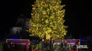 Roma, si accende l’albero di Natale