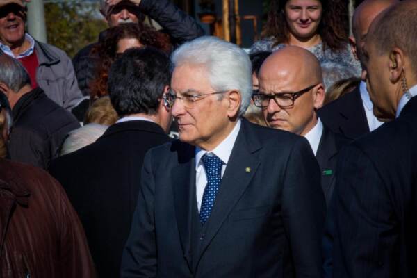 Il Presidente Mattarella arriva ad Onna