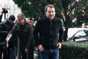 Il ministro delle Infrastrutture e dei Trasporti Matteo Salvini al quartiere Gratosoglio di Milano