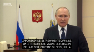 Ucraina, Putin: “In territori annessi situazione difficile”