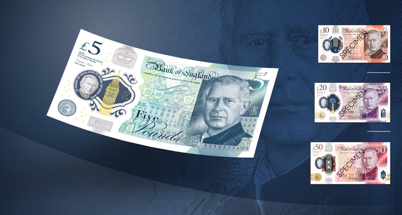 Regno Unito, nuove banconote con immagine re Carlo III