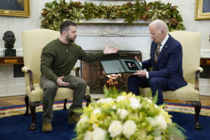 Washington, Il Presidente USA Joe Biden incontra il Presidente ucraino Volodymyr Zelensky alla Casa Bianca