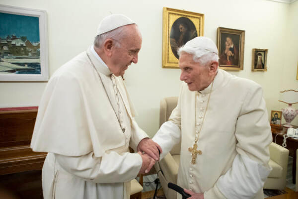 Visita di Papa Francesco a Ratzinger per gli auguri di Natale