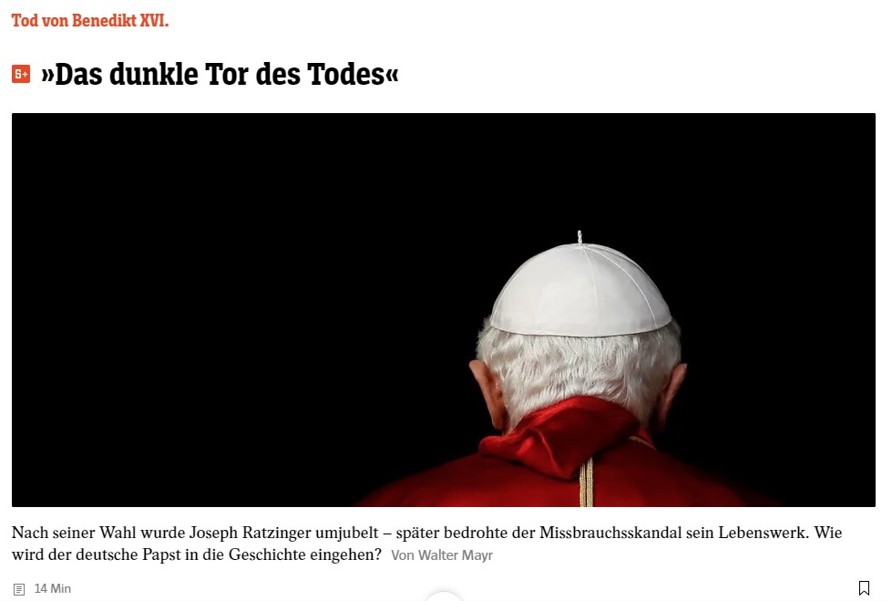 Ratzinger, i media tedeschi lo ricordano come “controverso”