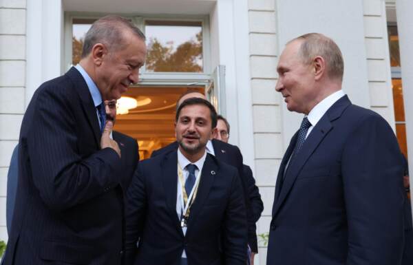 Il presidente Vladimir Putin riceve il presidente turco Recep Tayyip Erdogan