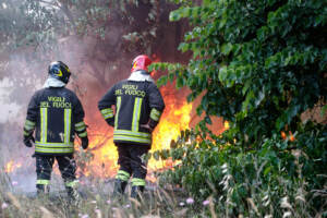Monza, incendio nel capannone di un’azienda a Cavenago di Brianza