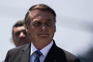 Rio de Janeiro - Il presidente brasiliano Jair Bolsonaro durante una della Guardia Navale