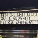 Scontri A1, striscione a Roma contro ultras Napoli