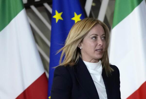 Bruxelles, il presidente del Consiglio europeo Charles Michel riceve il premier italiano Giorgia Meloni