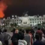 Perù, incendio a Lima durante le proteste