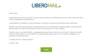 Web, posta LiberoMail bloccata da ore