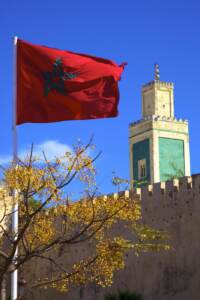 PLACE LALLA AOUDA AND THE MINARET OF THE LALLA AOUDA MOSQUE