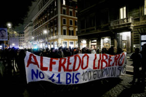 Roma, Manifestazione per Alfredo Cospito